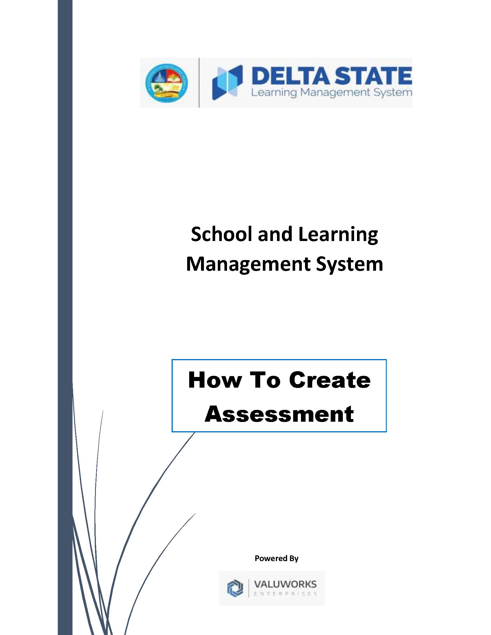 How to create assessment on the DSLMS jpg
